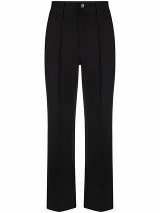 Cropped Flare Trousers