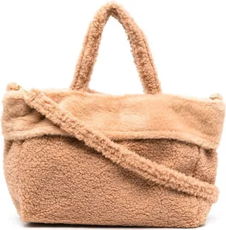 Faux-Shearling Tote Bag