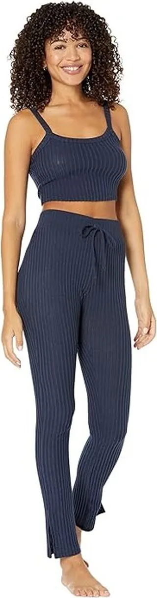Honeydew Intimates Off Duty Rib Knit Lounge Set (Ink) Women's Pajama Sets