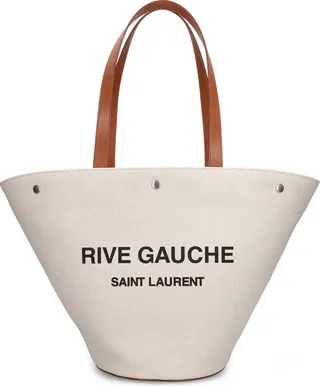 Rive Gauche canvas tote bag
