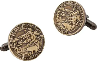 California Seal Embossed Cufflinks