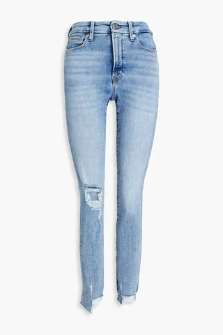 Good Legs distressed high-rise skinny jeans