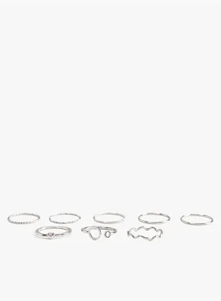 Ring Set 8 Pack Metal Thin