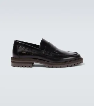 Leather penny loafers