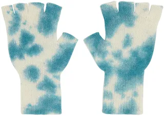 The Elder Statesman SSENSE Exclusive Off-White Fingerless Gloves