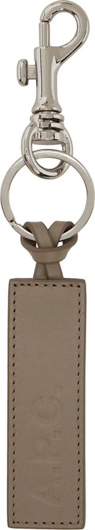A.P.C. Brown Logo Keychain