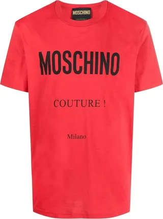 logo-print detail T-shirt