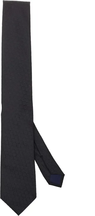 Black silk blend tie