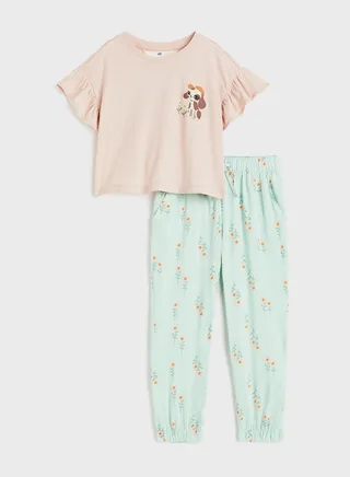 Kids 2 Piece Printed Top & Jogger Set