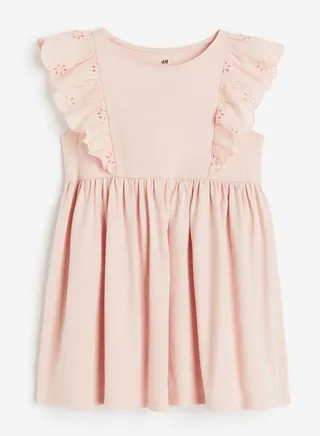 Kids Flounce Trimmed Jersey Dress