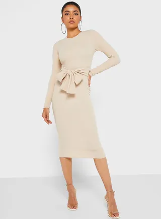 Tie Detail Bodycon Dress