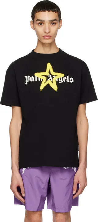 Palm Angels Black Star Sprayed T-Shirt
