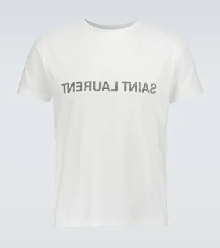 Reversed logo short-sleeved T-shirt