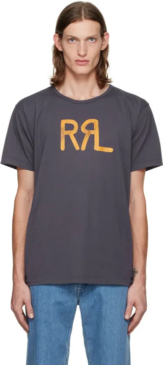 RRL Gray Printed T-Shirt