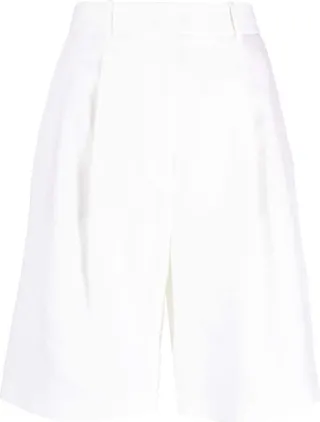 High-Waisted Knee-Length Shorts