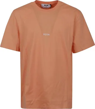 MSGM Logo-Printed Crewneck T-Shirt