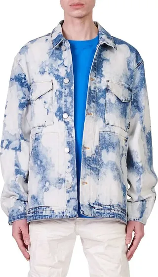 Bleach Stretch Denim Chore Jacket