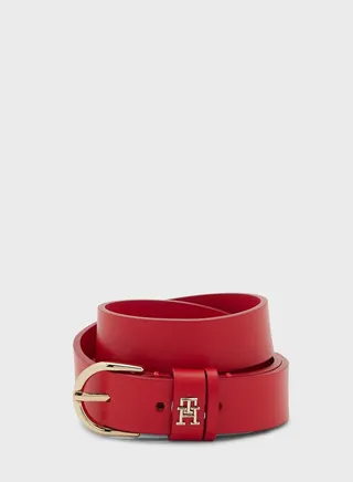Essential Monogram Detailed Leather Belt