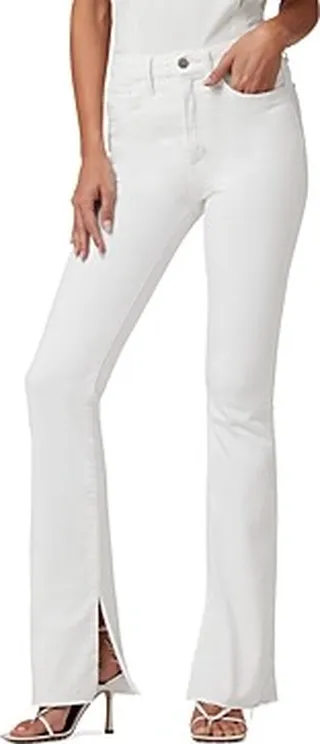 Joe's Jeans The Hi Honey High Rise Bootcut Slit Hem Jeans in White