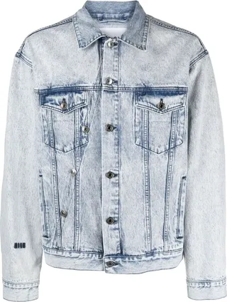 Logo-Embroidered Denim Jacket
