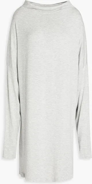All In One one-sleeve convertible mélange stretch-modal jersey dress