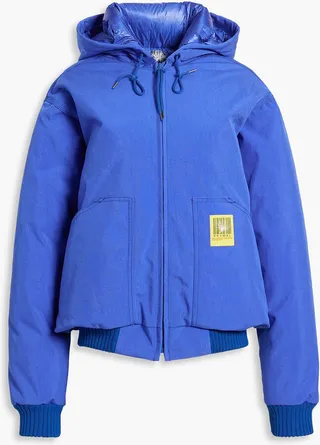 Shell hooded down jacket