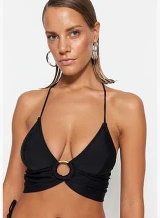 Black Triangle Accessorized Bikini Top TBESS21BU0207