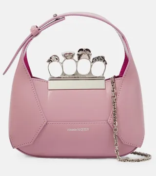 Jewelled leather tote bag