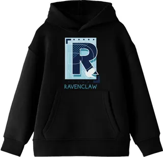 Harry Potter Ravenclaw R Boy’s Black Sweatshirt-XS