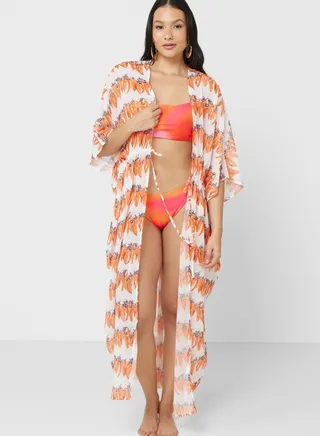 Printed Beach Coverup