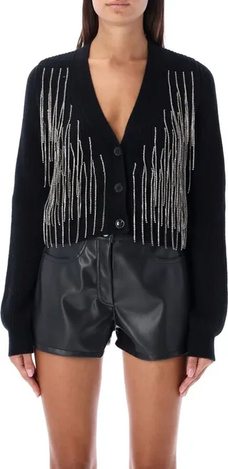 Philosophy Di Lorenzo Serafini Fringed V-Neck Cardigan