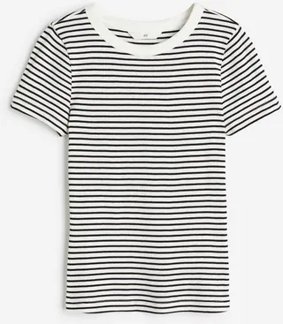 Ribbed Modal-blend T-shirt