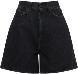 Aisha cotton denim high rise shorts