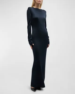 Grete Long-Sleeve Maxi Dress