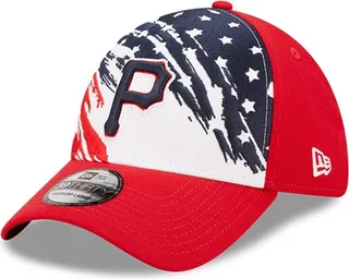 Men's New Era Red Pittsburgh Pirates 2022 4th of July 39THIRTY Flex Hat