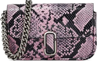 The Snake-Embossed Leather J Marc Mini Shoulder Bag