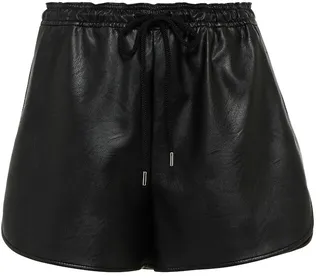 Faux leather high-rise shorts