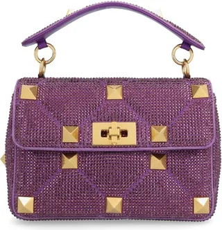 Valentino Garavani Roman Stud Foldover Top Shoulder Bag