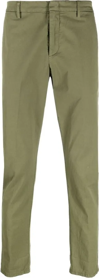 Straight-Leg Cropped Trousers