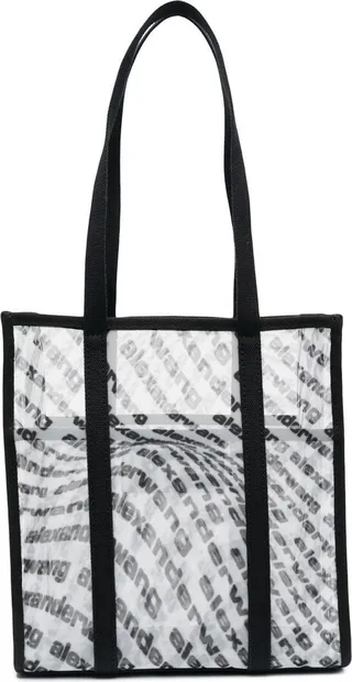 Translucent Logo-Print Tote Bag