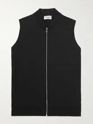 Slim-Fit Merino Wool Zip-Up Gilet