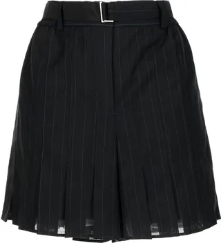 Pleated Mini Shorts