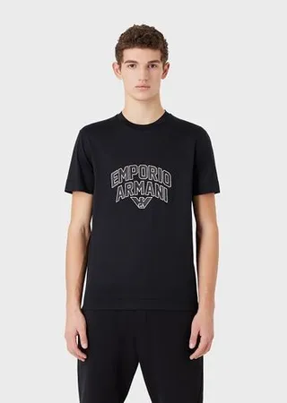 Tencel-blend jersey T-shirt with bold logo embroidery