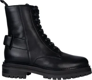 Sergio Rossi Round Toe Zippe Lace-Up Boots
