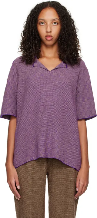 Isa Boulder SSENSE Exclusive Purple Lenticular Polo