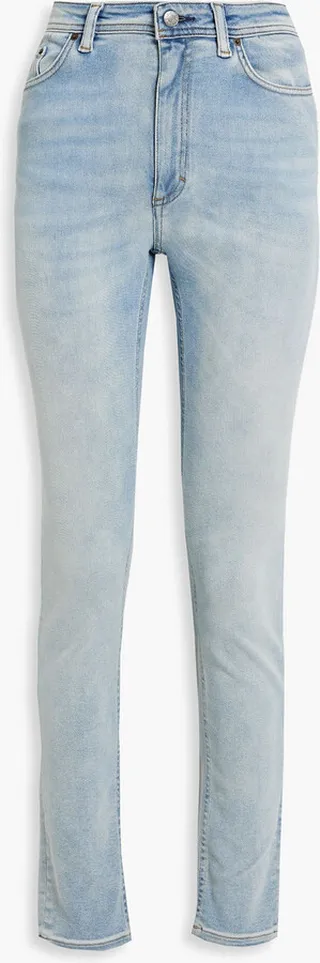 Faded high-rise skinny jeans