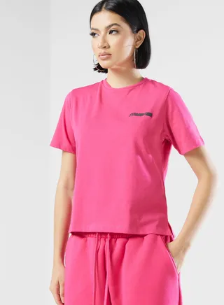 Regular Logo Racer Printed T-Shirt