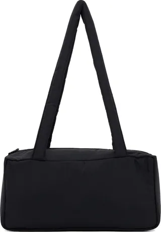 AMOMENTO Black Padded Square Shoulder Bag
