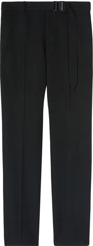 Belted Slim-Fit Trousers