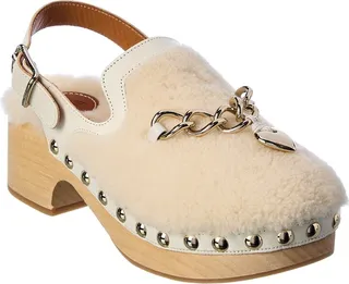 Chloé Ninna Shearling & Leather Clog